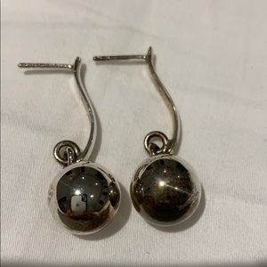 Sterling silver ball earrings
